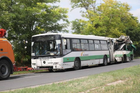 Árokban találtak rá a Volánbusz egyik csuklósára