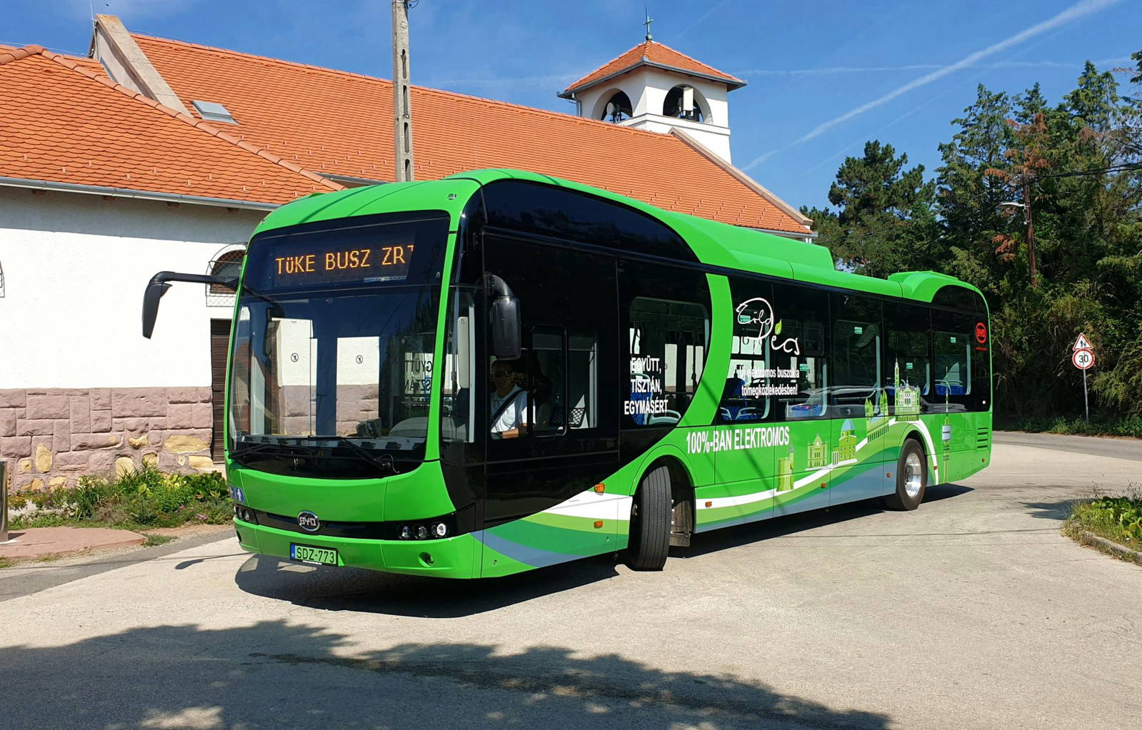 A Tüke Busz Zrt. megkezdte a BYD elektromos autóbuszok tesztüzemét