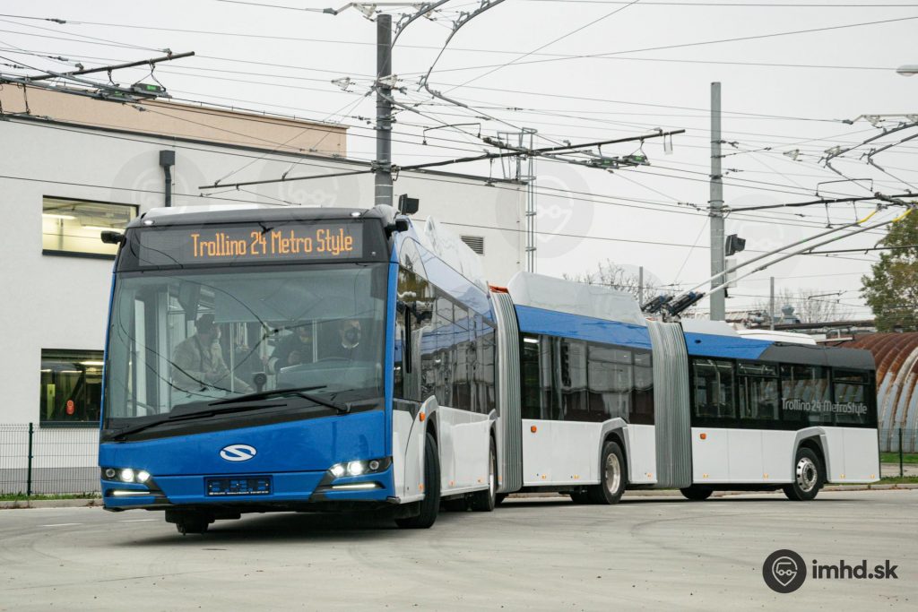 Solaris Trollino 24 MetroStyle trolibuszt tesztelnek Pozsonyban