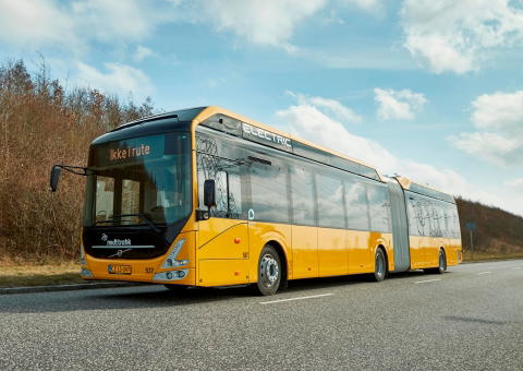 Huszonkilenc csuklós Volvo villanybusz állt forgalomba Dániában