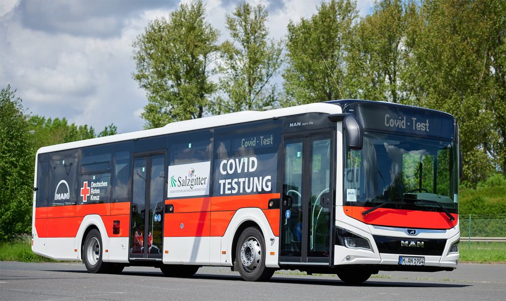 MAN Lion’s City koronavírus-szűrőbuszt kapott Salzgitter