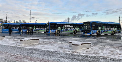 Megérkezett az ezredik elektromos autóbusz Moszkvába