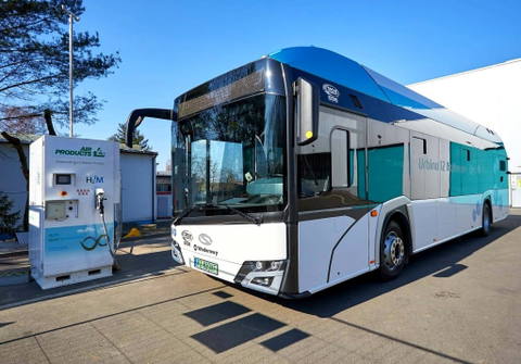 Solaris hidrogénbuszt tesztel Jaworzno