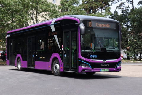 Megérkeztek Veszprémbe a V-Busz vadonatúj MAN villanybuszai