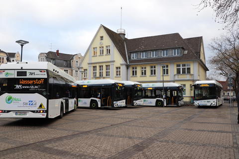 A németországi Wesselingben már csak hidrogénbuszok közlekednek