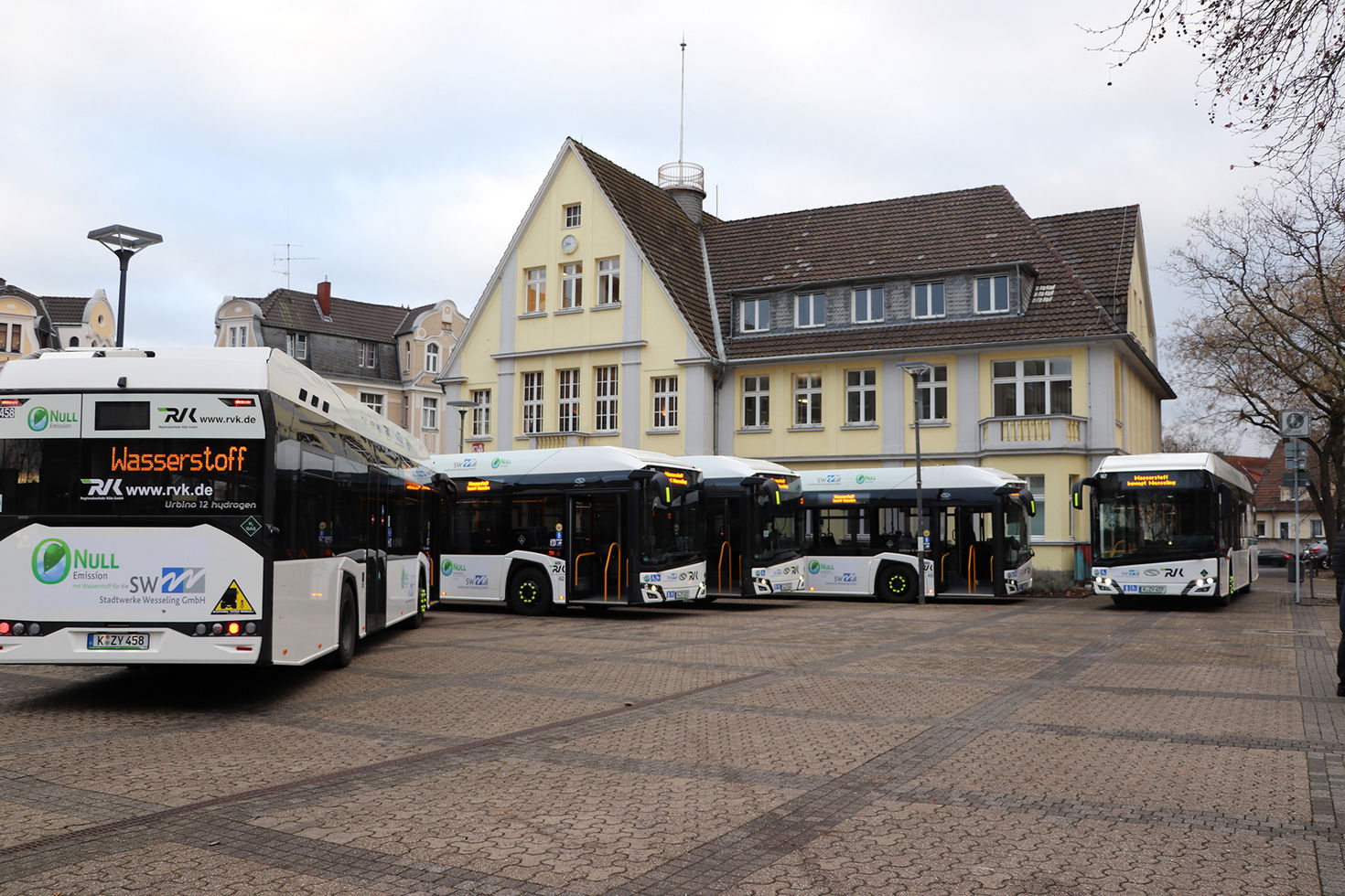 A németországi Wesselingben már csak hidrogénbuszok közlekednek