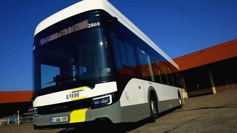 Megérkezett a flamand De Lijn első elektromos busza