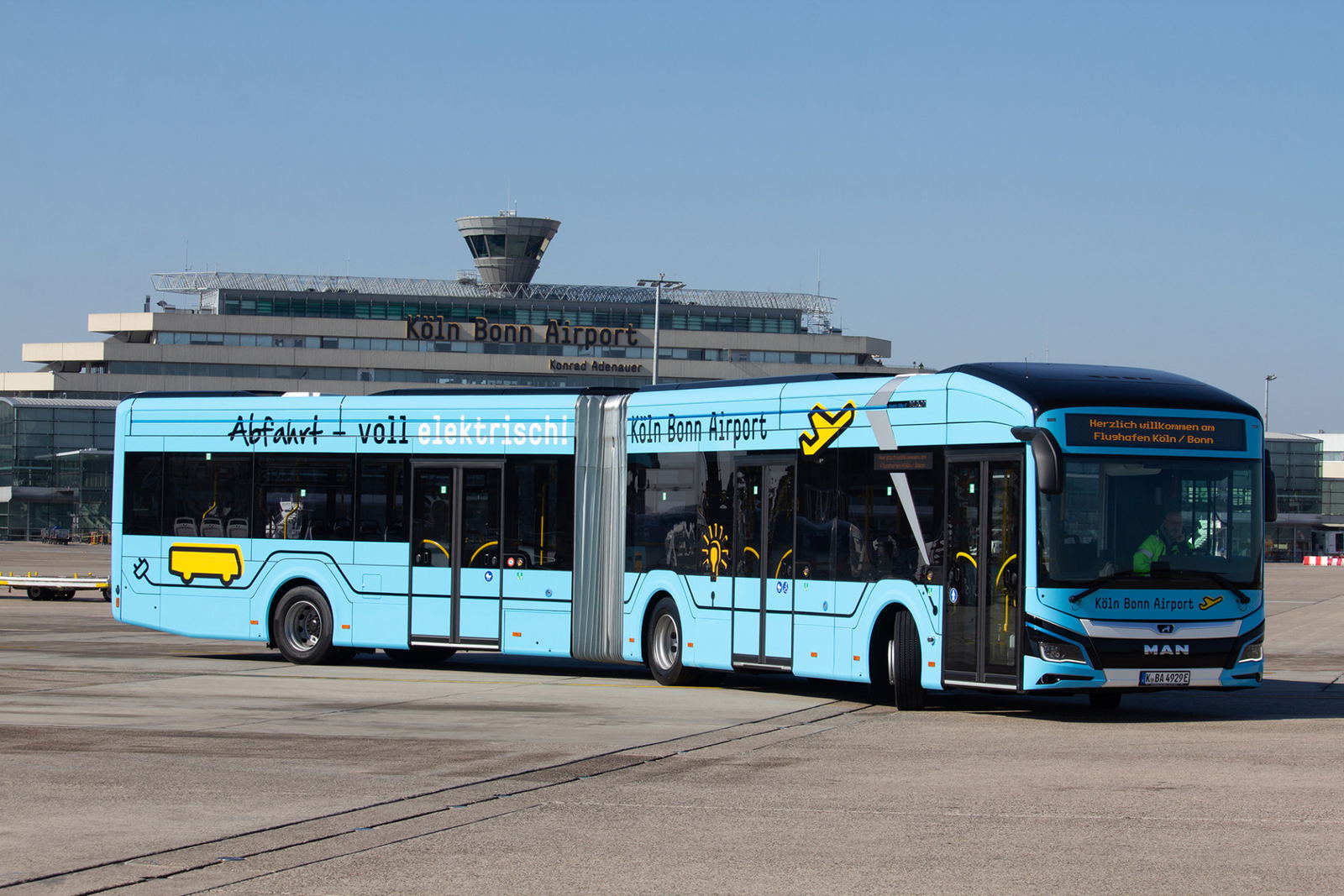 MAN Lion’s City 18 E villanybuszok érkeztek a Köln-Bonn repülőtérre