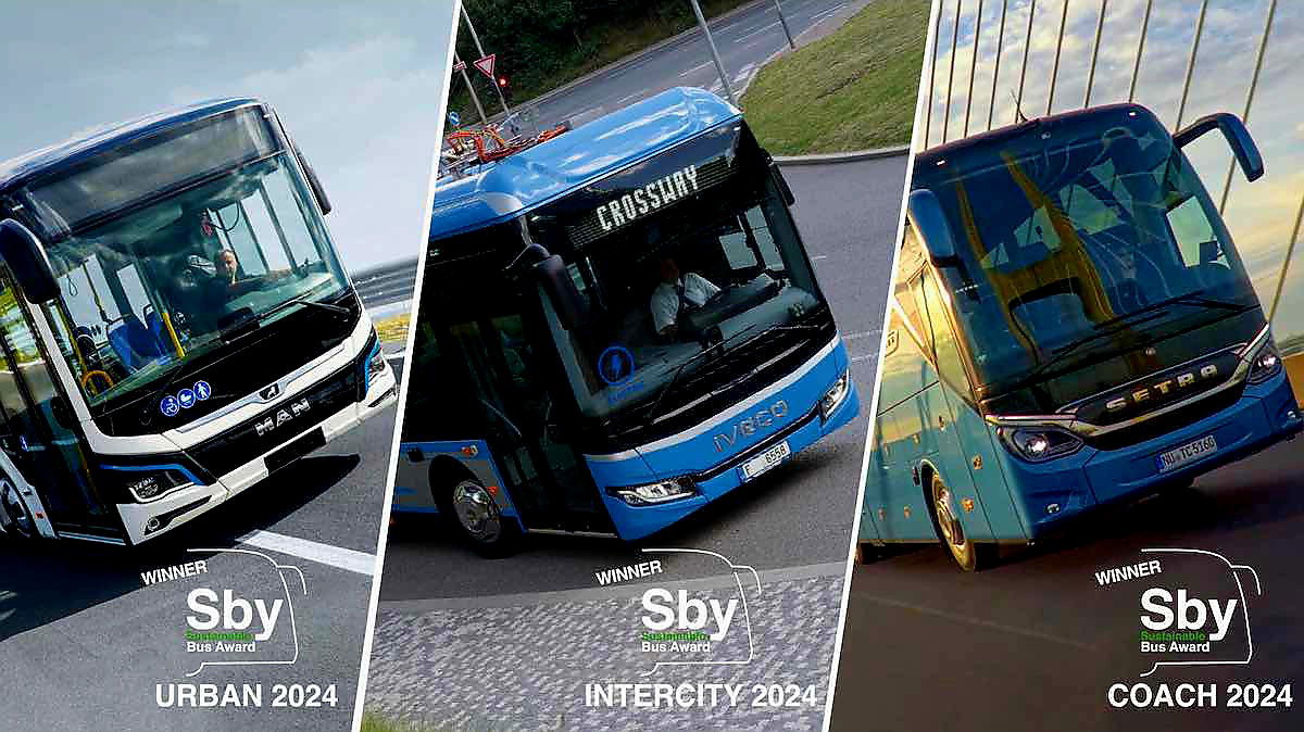 Az MAN, az Iveco Bus és a Setra modelljei nyerték idén a Sustainable Bus of the Year 2024 díjakat