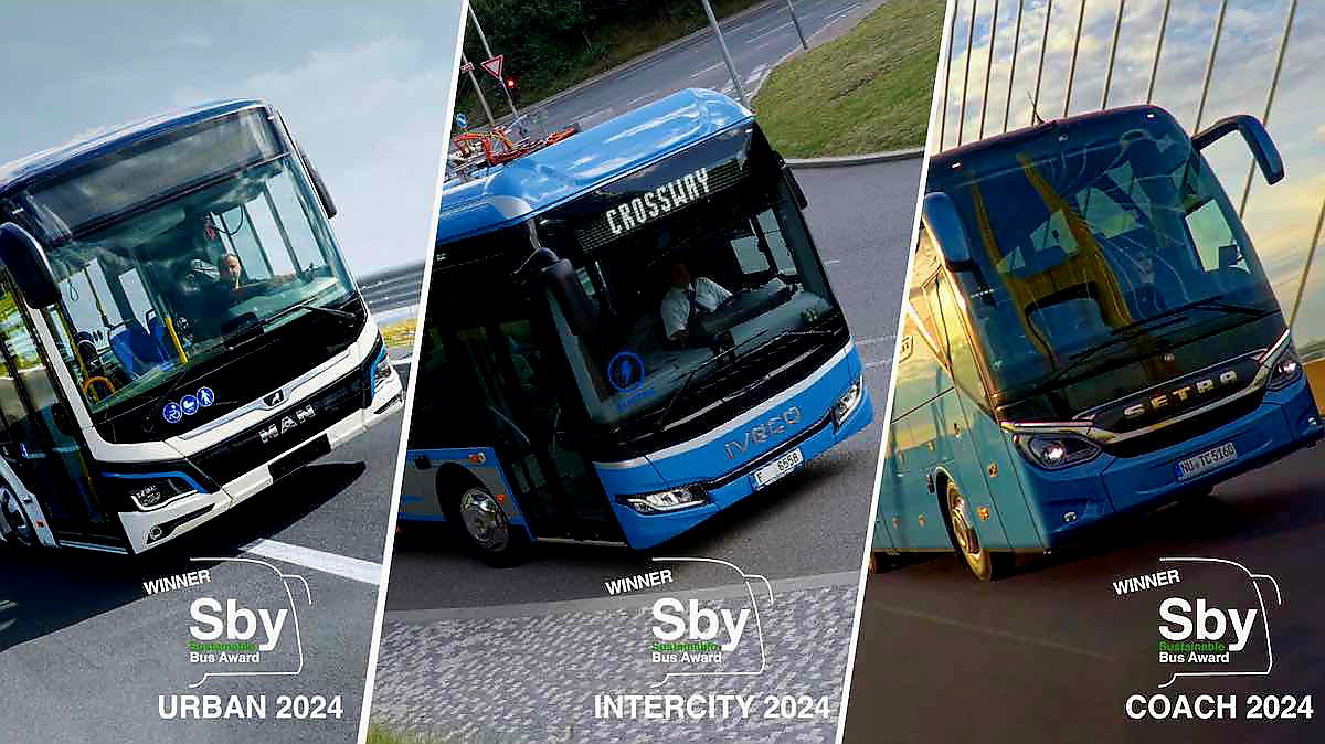 Az MAN, az Iveco Bus és a Setra modelljei nyerték idén a Sustainable Bus of the Year 2024 díjakat