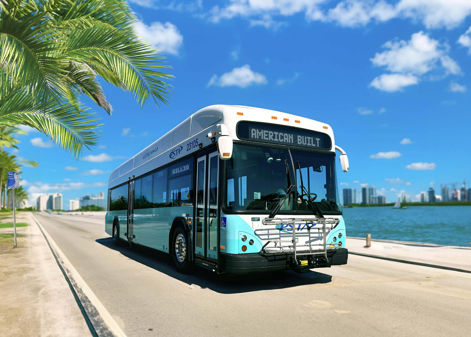 Forgalomba állt az első hat, kártérítési pénzen vásárolt Gillig villanybusz Floridában