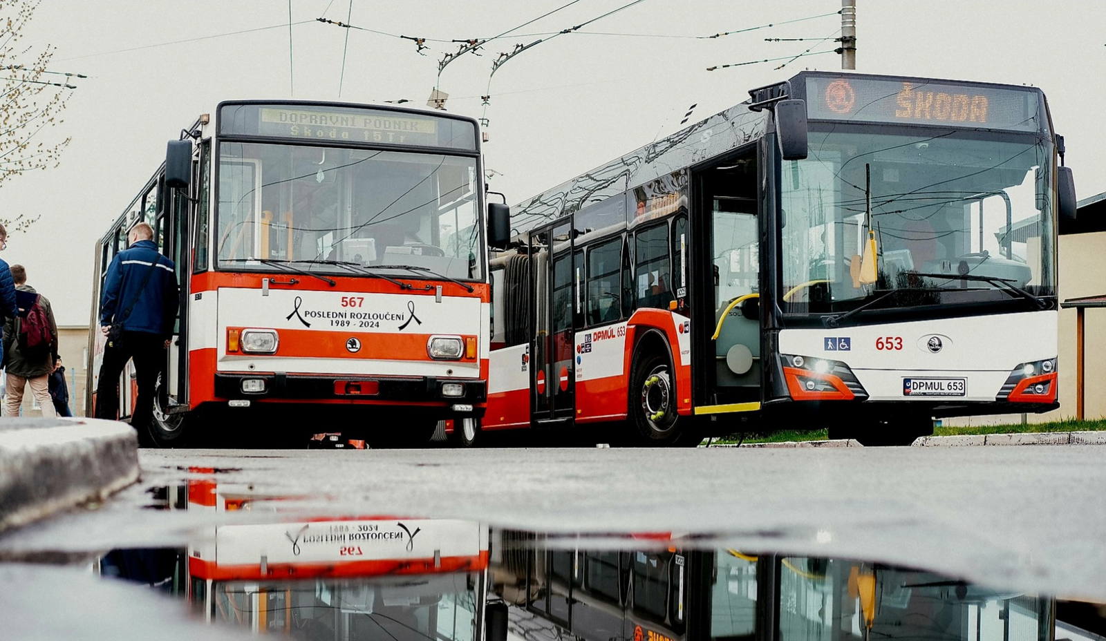 Elbúcsúztak az utolsó Škoda 15 Tr trolik Ústí nad Labemtől