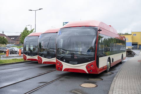 Átadásra készek Vilnius első Škoda 32 Tr SOR trolibuszai