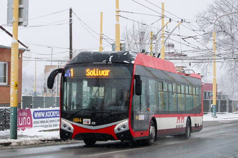 Megkezdte szolgálatát Eperjes mind a négy új SOR TNS 12 trolibusza
