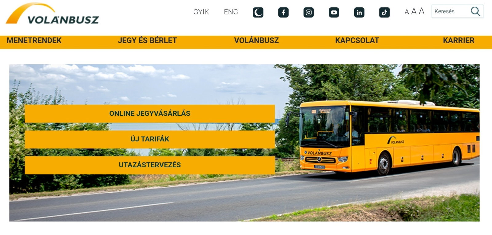 After January 1, volanbusz.hu will only be updated for a limited time