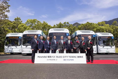 Megérkezett Japánba az első öt szériakivitelű Hyundai Elec City Town villanybusz