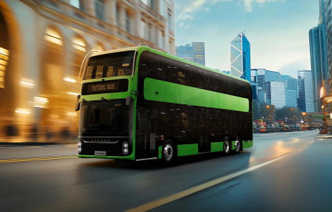 Yutong unveils new three-axle electric double-decker bus for urban use