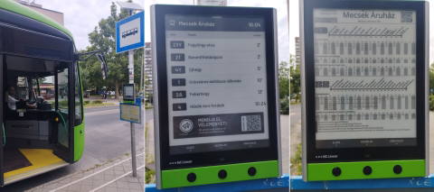 Tüke Busz introduces digital passenger information displays at more Pécs bus stops