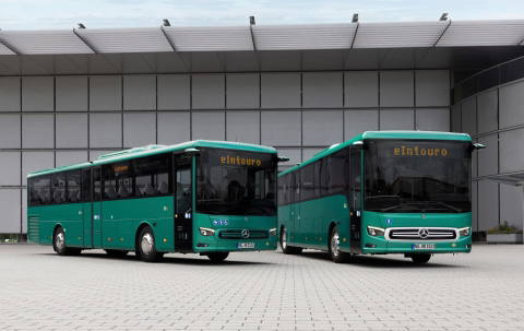 Helyközi villanybusszal és új akkutechnológiával érkezett a Daimler Buses a Busworldre