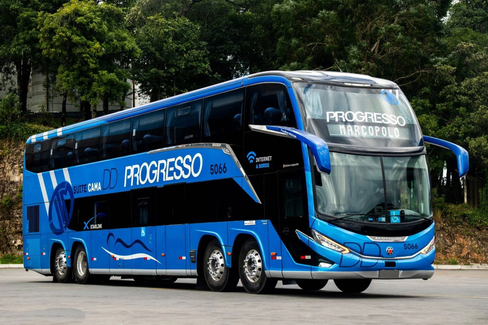 Luxuskivitelű VIP-kabinokkal szerelt Marcopolo emeletes buszokat állít szolgálatba a brazil Auto Viação Progresso