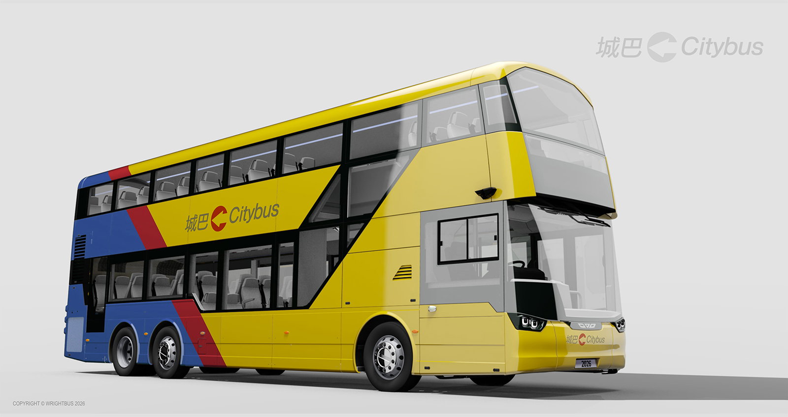Húsz darab háromtengelyes emeletes villanybuszt szállíthat Hongkongba a Wrightbus