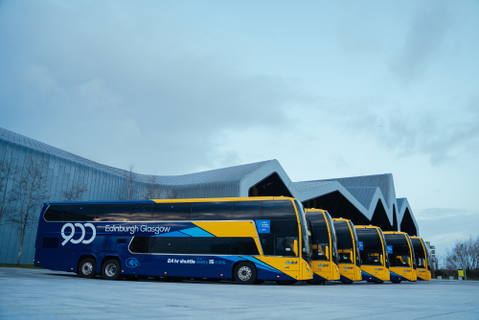 Plaxton Panorama emeletesek Skócia egyik legfontosabb buszjáratán