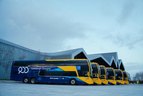 Plaxton Panorama emeletesek Skócia egyik legfontosabb buszjáratán