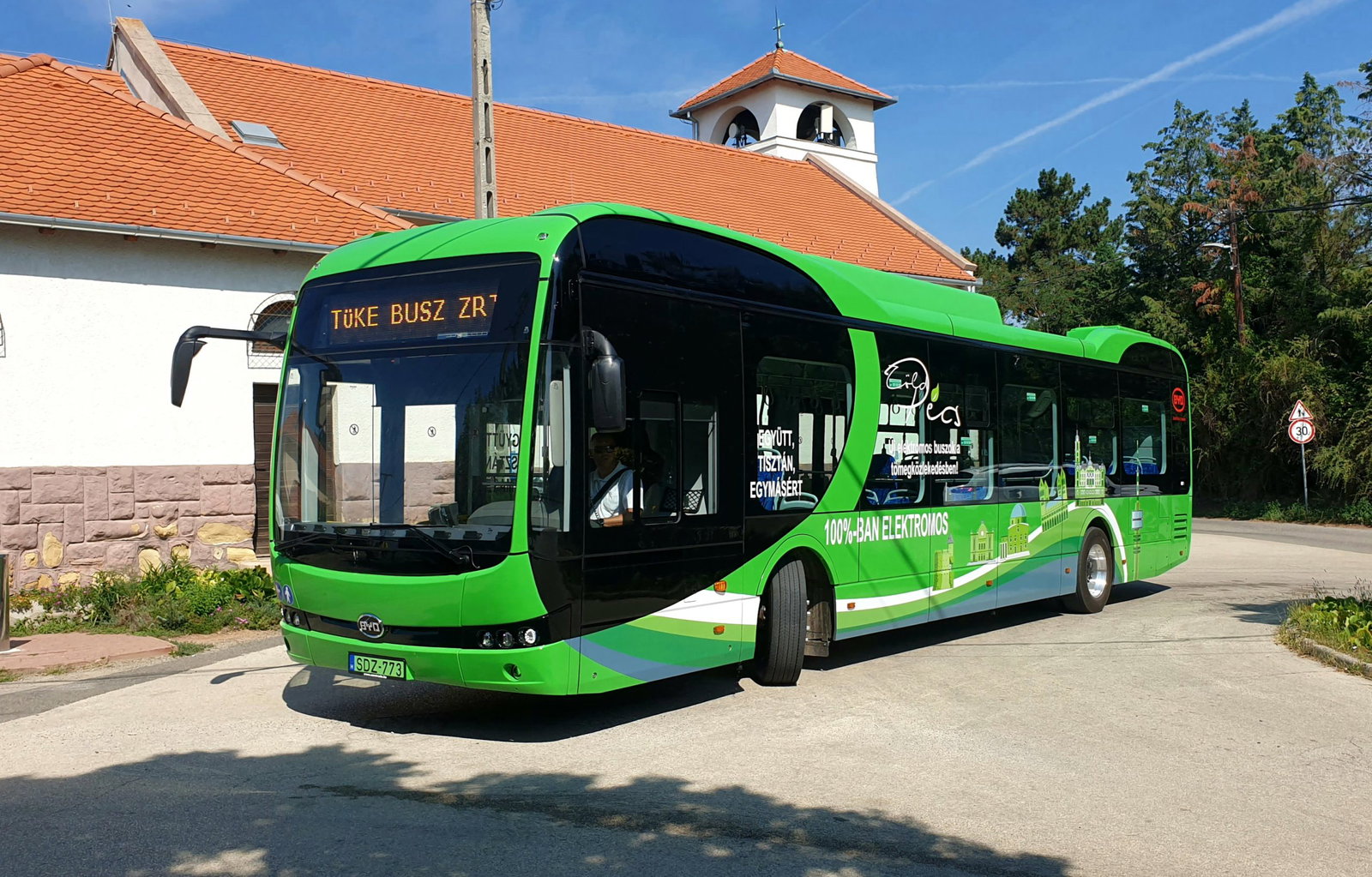 A Tüke Busz Zrt. megkezdte a BYD elektromos autóbuszok tesztüzemét