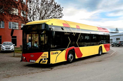 Megérkezett Svédország első hidrogénbusza