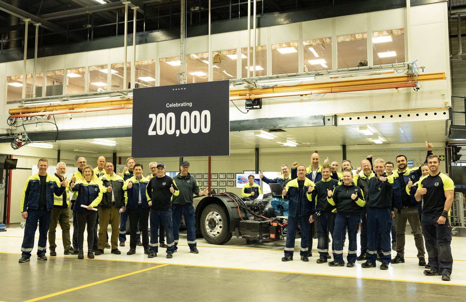 Elkészült a 200 ezredik Volvo önjáró alváz Boråsban