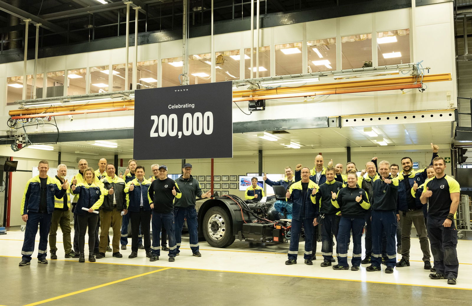 Elkészült a 200 ezredik Volvo önjáró alváz Boråsban