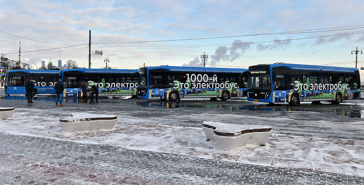 Megérkezett az ezredik elektromos autóbusz Moszkvába