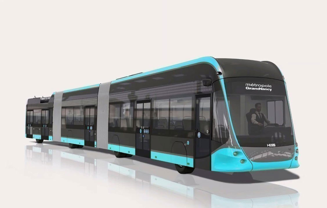 Duplacsuklós Hess trolibuszok váltják a vezetősínes buszrendszert Nancyban