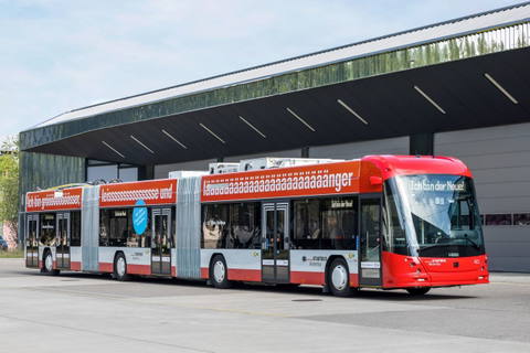 A Hess leszállította Winterthur első duplacsuklós trolibuszát