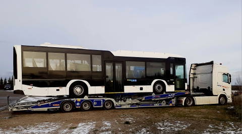 A megszűnő Citywide karosszériájával épített alacsony belépésű villanybuszt a Scania