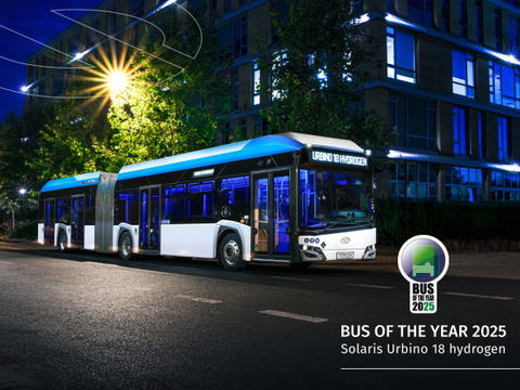 A Solaris Urbino 18 hydrogen nyerte el a 2025-ös Év Autóbusza címet
