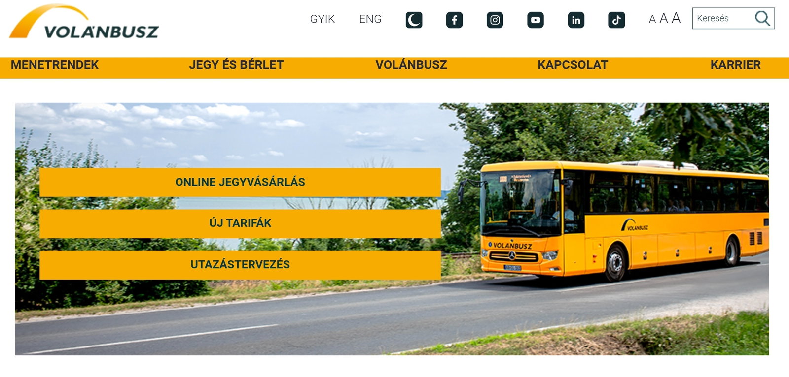 After January 1, volanbusz.hu will only be updated for a limited time