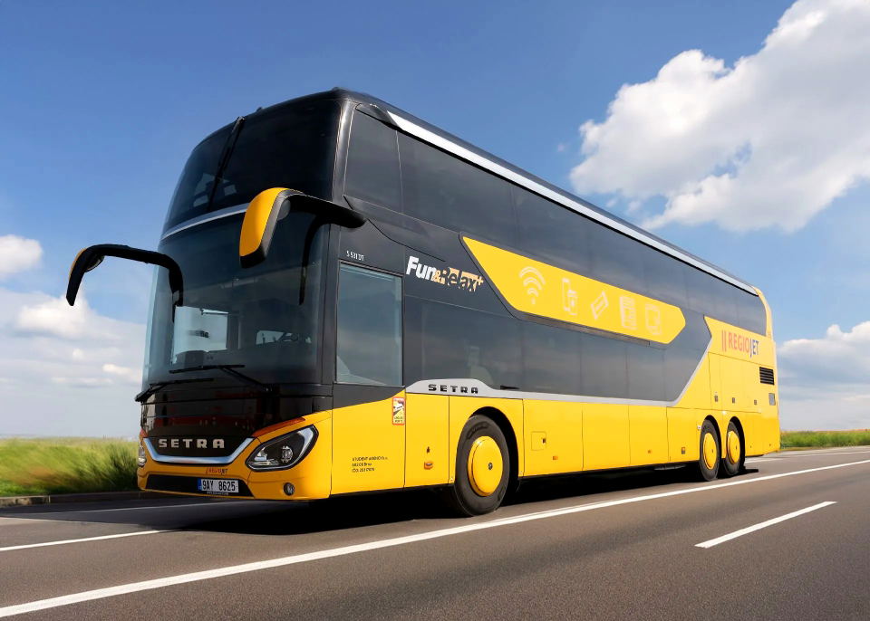 Újabb emeletes Setra luxusbuszokkal bővíti flottáját a RegioJet