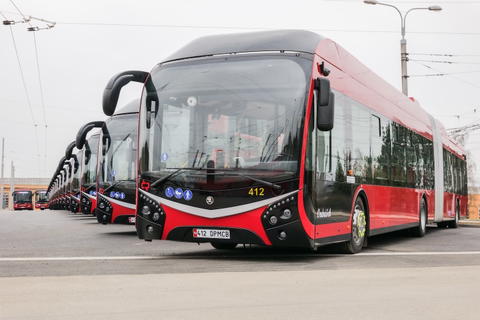Megérkezett a Škoda 33 Tr csuklós trolibuszok első szériája České Budějovicébe