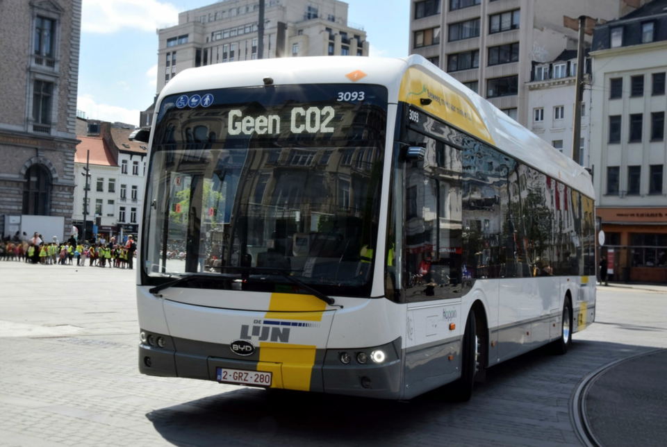BYD electric buses assembled in Komárom enter service with the Flemish De Lijn