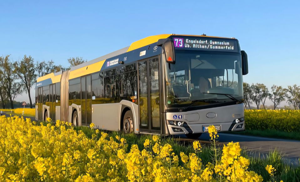Solaris csuklós villanybuszokkal bővül a lipcsei elektromos flotta