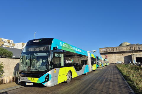 Szolgálatba álltak Saint-Nazaire BRT-hálózatának első Heuliez GX 437 ELEC csuklós villanybuszai