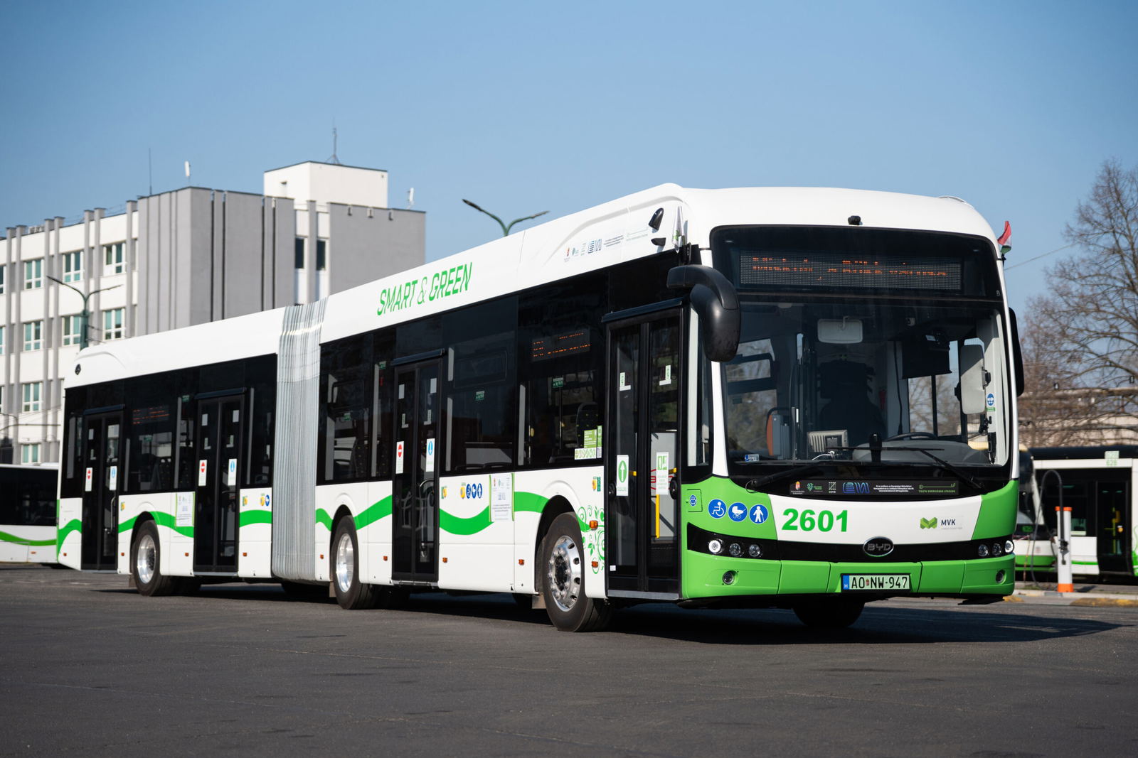 Megkezdték szolgálatukat Miskolcon hazánk első BYD eBus B19 csuklós villanybuszai