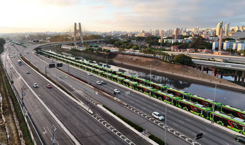 São Paulo deploys 500 electric buses simultaneously