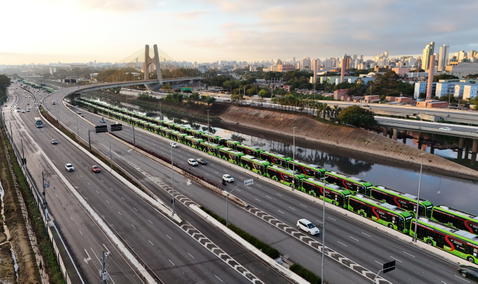 São Paulo deploys 500 electric buses simultaneously