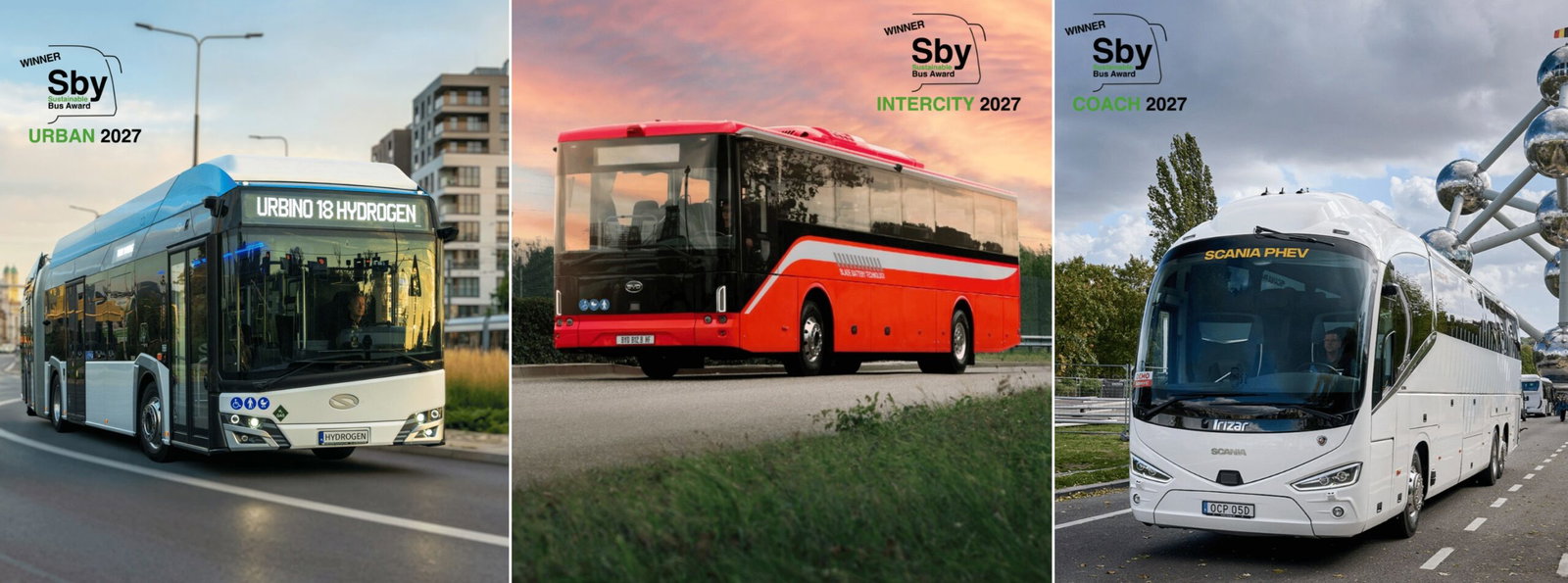 A Solaris, a BYD és az Irizar-Scania páros nyerte a Sustainable Bus Awards 2027 díjakat