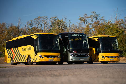 Az ITE Bus & Truck rendezvényén teszteltük a Daimler Buses aktív biztonsági rendszereit